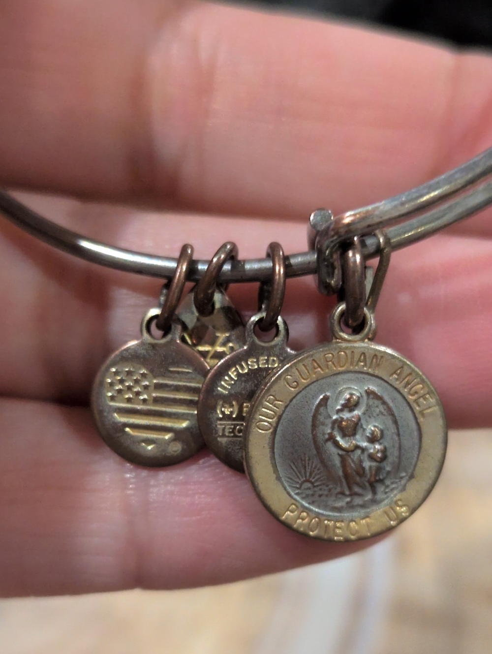 Alex and Ani Antique Brass Guardian Angel Charm Antique Brass